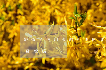 帶孩子信用卡逾期(我信用卡逾期會影響家人貸款嗎)