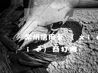 常州信用卡協(xié)商(跟信用卡協(xié)商打哪個電話)