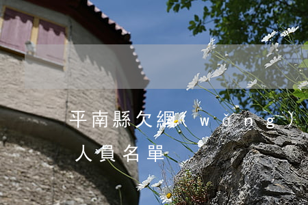平南縣欠網(wǎng)貸名單(平南縣失信人員名單)