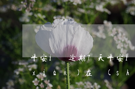 平安i貸逾期7天(平安i貸逾期很久了,現(xiàn)在說(shuō)有人要上門(mén))