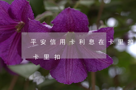 平安信用卡利息在卡里扣(平安信用卡利息在卡里扣)
