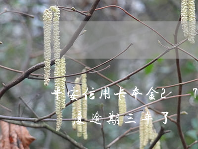 平安信用卡本金2萬7逾期(平安信用卡1w額度逾期三年了)