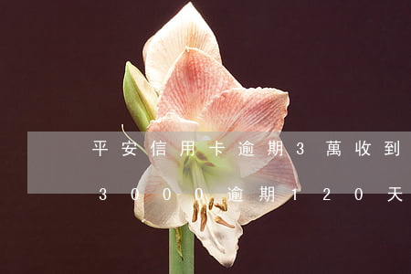 平安信用卡逾期3萬收到律師函(工商信用卡3000逾期120天給我寄律師函)