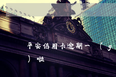 平安信用卡逾期一個(gè)小時(shí)啦