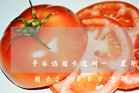 平安信用卡逾期一個星期怎么辦(平安銀行信用卡20000 逾期一周 利息多少?)
