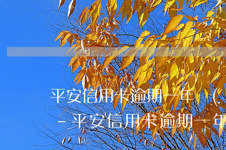 平安信用卡逾期一年發(fā)信息還一半-平安信用卡逾期一年發(fā)信息還一半怎么回事