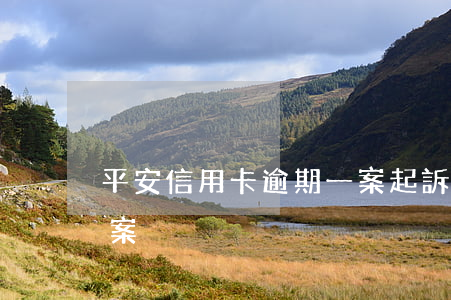 平安信用卡逾期一案起訴（平安信用卡逾期一案）