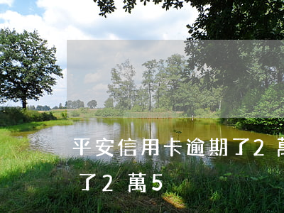 平安信用卡逾期了2萬5-平安信用卡逾期了2萬5