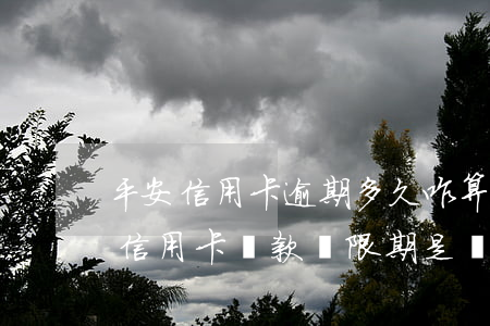 平安信用卡逾期多久咋算利息-平安銀行的信用卡還款寬限期是幾天