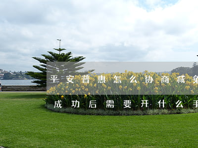 平安普惠怎么协商减免(与平安普惠协商减免成功后需要开什么手续)
