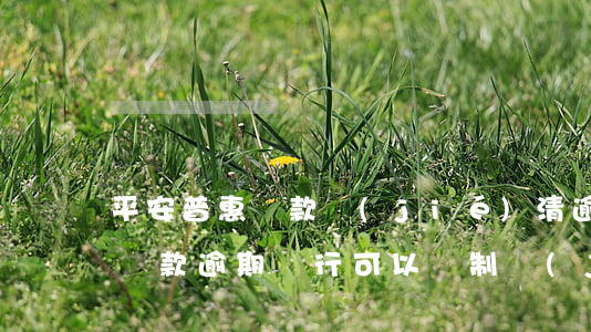平安普惠貸款結(jié)清逾期(平安普惠貸款逾期,銀行可以強制結(jié)清)