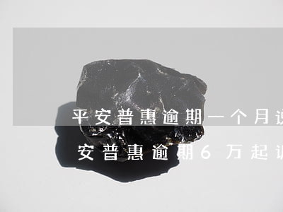 平安普惠逾期一个月说要起诉我是真的吗（平安普惠逾期6万起诉）