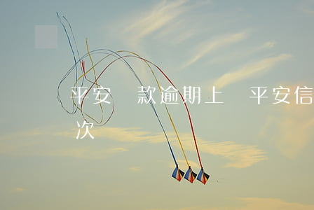 平安貸款逾期上門 平安信用卡逾期上門了一次