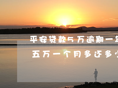 平安贷款5万逾期一年(平安银行信用卡逾期五万一个月多还多少钱)