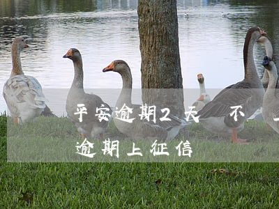 平安逾期2天會不會上征信（平安集團信用卡逾期上征信嗎）