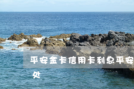 平安金卡信用卡利息(平安信用金卡有什么好处)