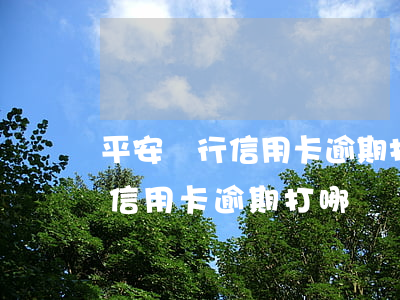 平安銀行信用卡逾期打哪個電話-平安銀行信用卡逾期打哪個電話?