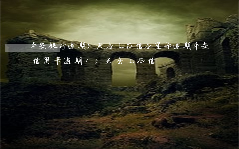 平安银行逾期5天会上征信会显示逾期（平安信用卡逾期15天会上征信）