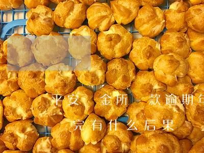 平安陸金所貸款逾期年(平安陸金所貸款沒有還完有什么后果)