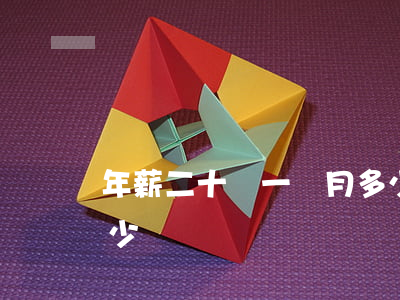 年薪二十萬一個月多少(年薪二十萬一個月多少錢)