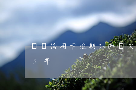 幾張信用卡逾期30萬(欠信用卡20萬逾期3年)