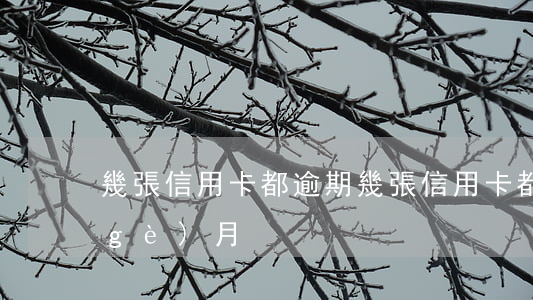 幾張信用卡都逾期(幾張信用卡都逾期一個(gè)月)