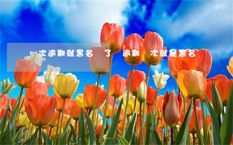 幾次逾期就黑名單了嗎(逾期幾次就是黑名單)