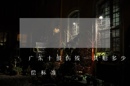 广东十级伤残一共赔多少(广东省十级工伤赔偿标准)