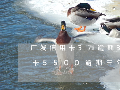 广发信用卡3万逾期3年上海(广发银行信用卡5500逾期三年)