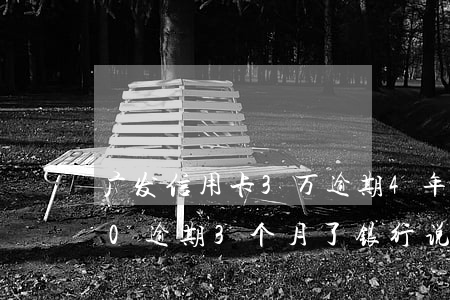 广发信用卡3万逾期4年(广发信用卡3000逾期3个月了 银行说要起诉)