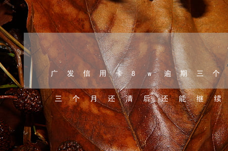 广发信用卡8w逾期三个月停卡(广发卡逾期三个月,还清后还能继续使用吗)