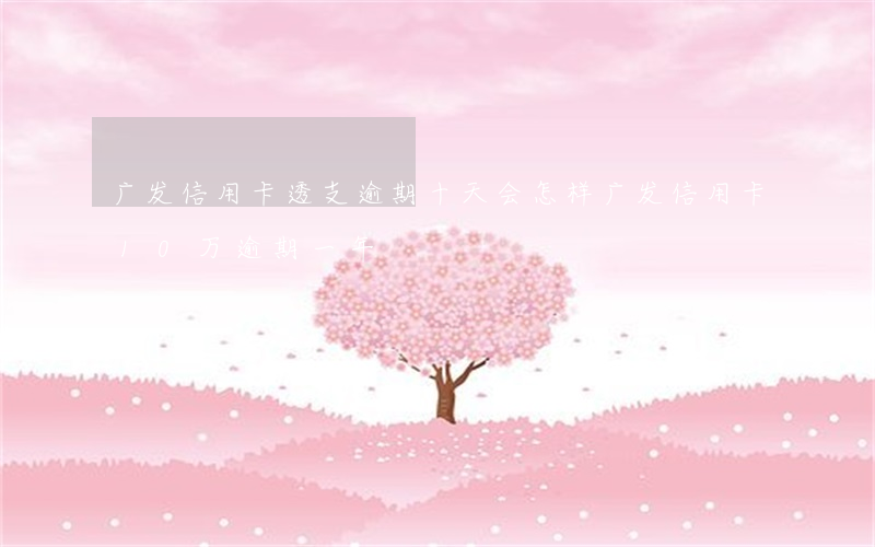 广发信用卡透支逾期十天会怎样(广发信用卡10万逾期一年)