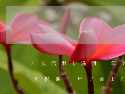 广发信用卡逾期一年了会上门吗-广发信用卡逾期一年了会上门吗怎么办