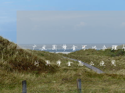 广发圆梦金可以办理个性化分期吗-广发银行圆梦金怎么使用