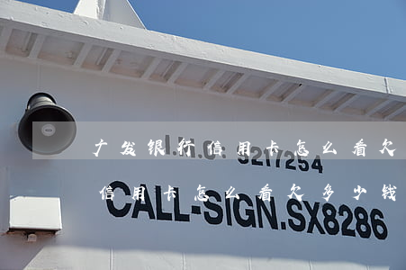 广发银行信用卡怎么看欠多少钱-广发银行信用卡怎么看欠多少钱啊