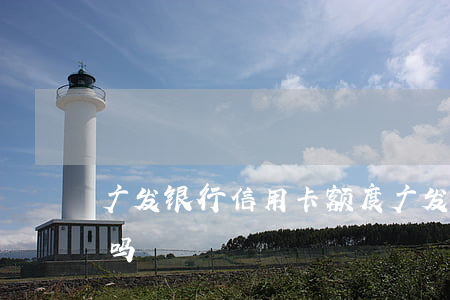 广发银行信用卡额度(广发银行信用卡额度高吗)