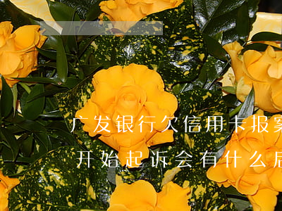广发银行欠信用卡报案(广发银行拖欠了准备开始起诉会有什么后果)
