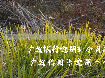 广发银行逾期3个月欠款5000会上门吗（广发信用卡逾期一个月就上门了）