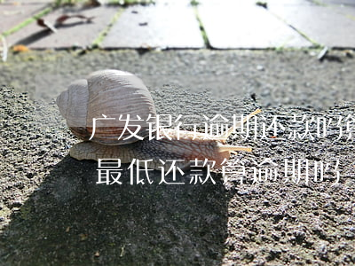 广发银行逾期还款吗算(广发银行信用卡还了最低还款算逾期吗)
