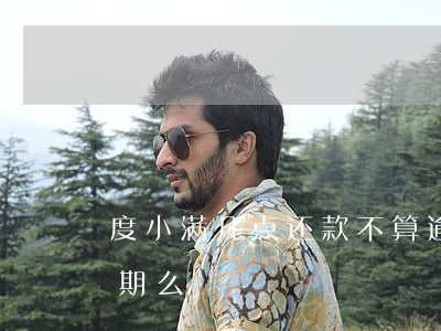 度小满几点还款不算逾期(度小满有还款宽限期么)