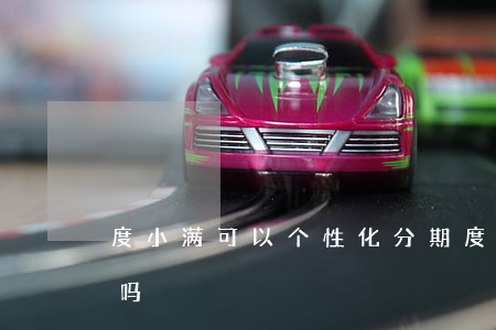 度小满可以个性化分期(度小满可以分24期吗)