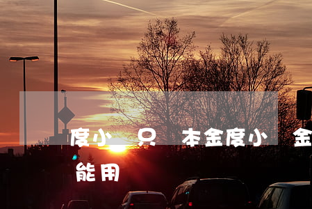 度小滿只還本金(度小滿金融必須要還清了才能用嗎)