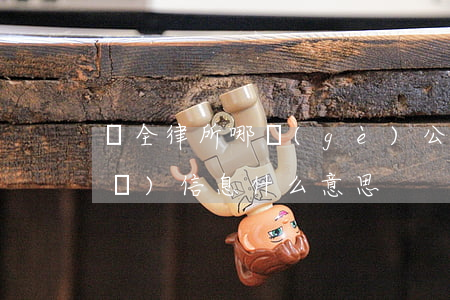 廣全律所哪個(gè)公司(廣全律所發(fā)信息什么意思)
