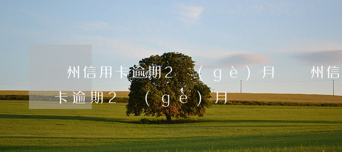 廣州信用卡逾期2個(gè)月還（廣州信用卡逾期2個(gè)月）
