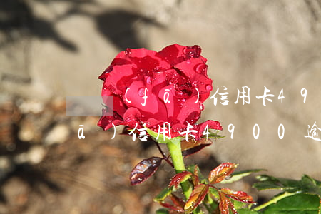 廣發(fā)信用卡4900逾期（廣發(fā)信用卡4900逾期）