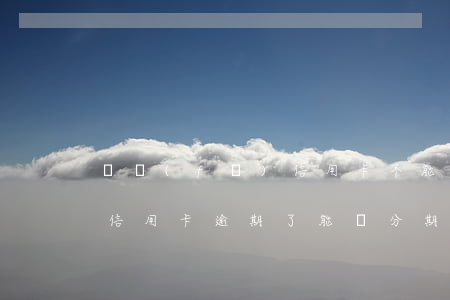 廣發(fā)信用卡 不能分期（廣發(fā)信用卡逾期了能辦分期嗎）