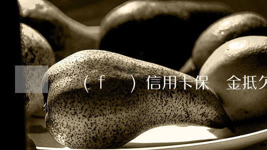 廣發(fā)信用卡保證金抵欠什么意思-
