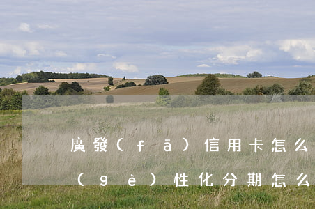 廣發(fā)信用卡怎么協(xié)商個(gè)性化分期怎么手寫-廣發(fā)如何協(xié)商個(gè)性分期