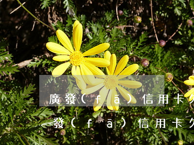 廣發(fā)信用卡欠款三萬逾期四個月（廣發(fā)信用卡欠款三萬逾期四個月）