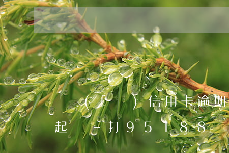 廣發(fā)信用卡逾期3個月了 銀行說要起訴-打95188轉2協(xié)商逾期的事情